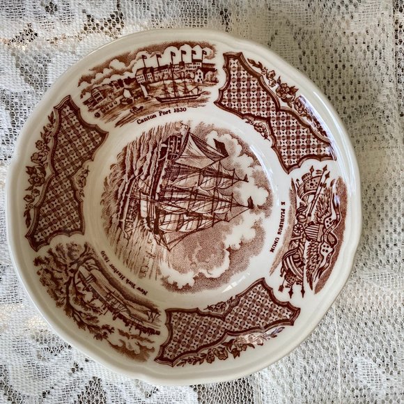 MEAKIN, ALFRED Fair Winds Brown Fruit/Dessert (Sauce) Bowl, Permanent Colors - Picture 2 of 4